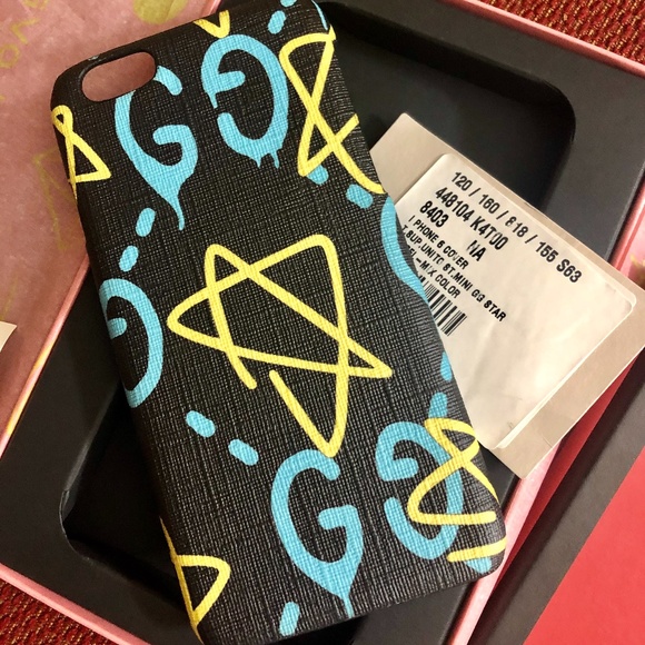 NWT~GUCCI~iPhone 6 Ghost GG Star Case
